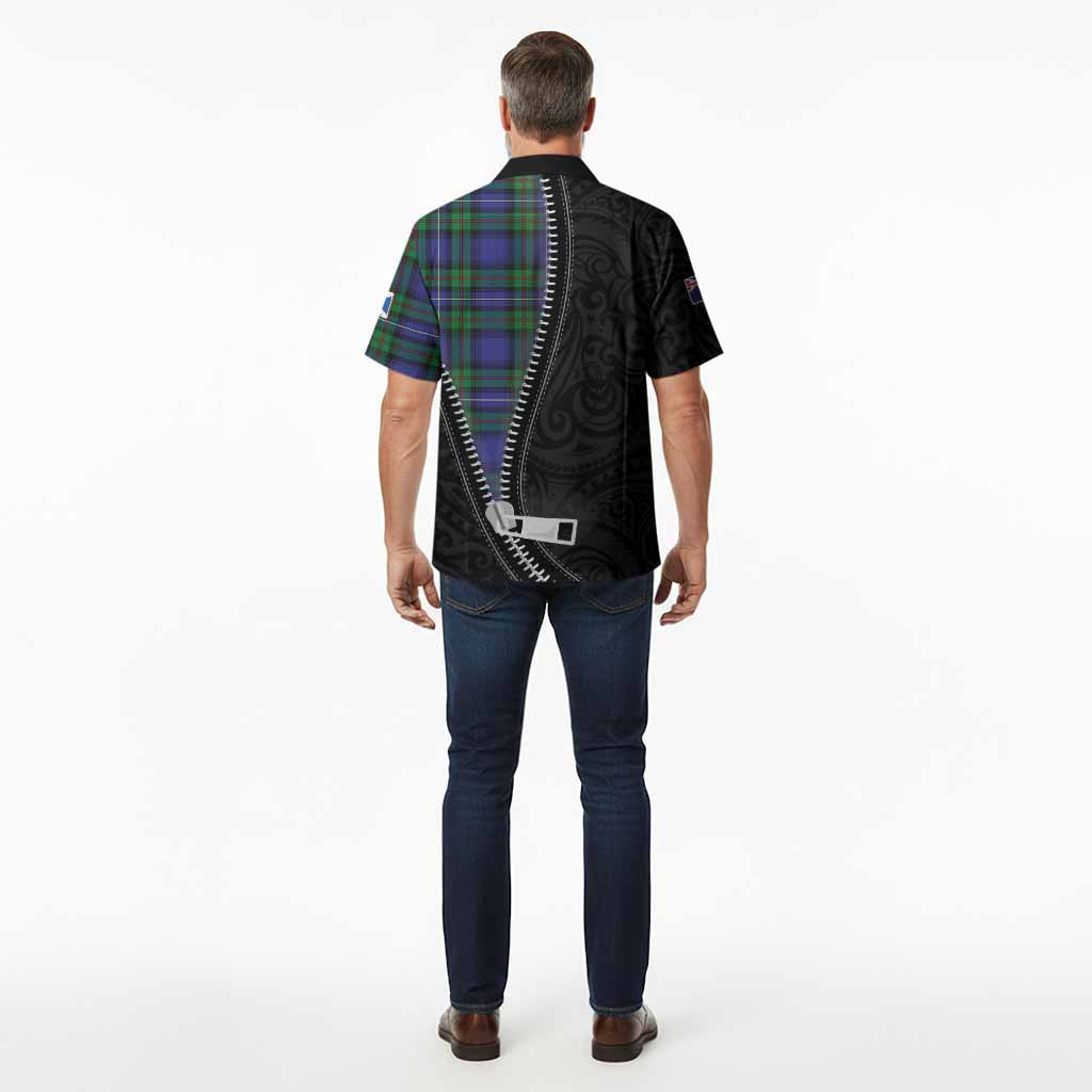 Donnachaidh Tartan Hawaiian Shirt New Zealand Pattern Unique Zipper Stylized