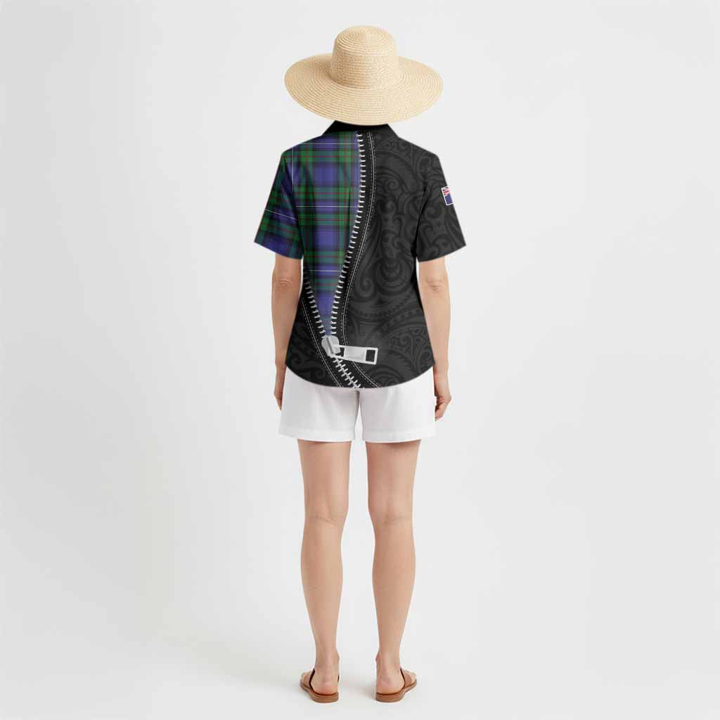 Donnachaidh Tartan Hawaiian Shirt New Zealand Pattern Unique Zipper Stylized