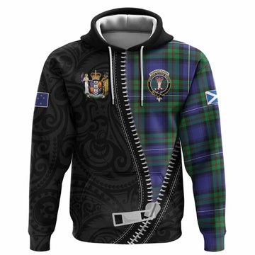 Donnachaidh Tartan Hoodie New Zealand Pattern Unique Zipper Stylized