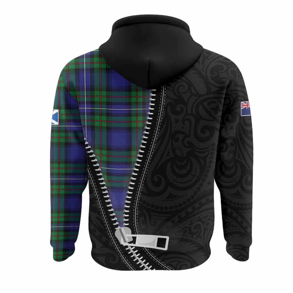 Donnachaidh Tartan Hoodie New Zealand Pattern Unique Zipper Stylized