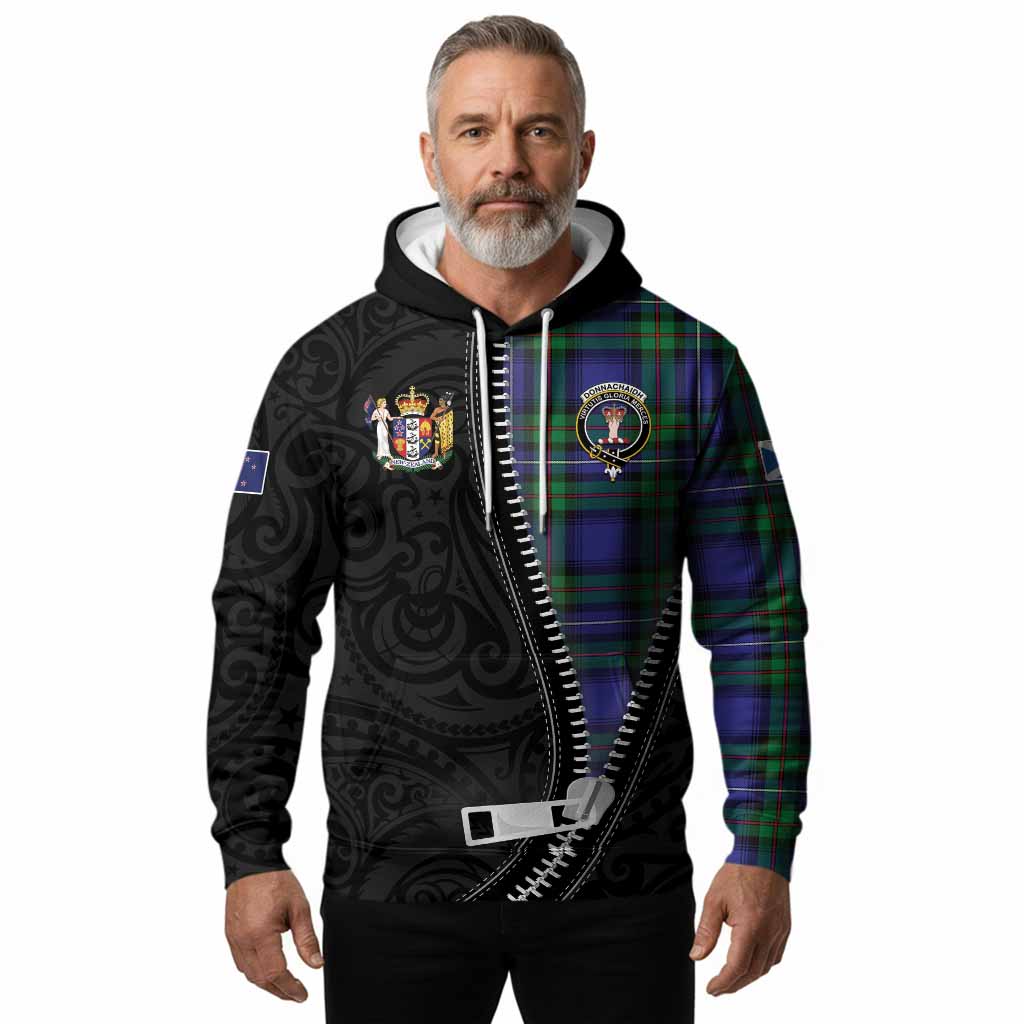 Donnachaidh Tartan Hoodie New Zealand Pattern Unique Zipper Stylized