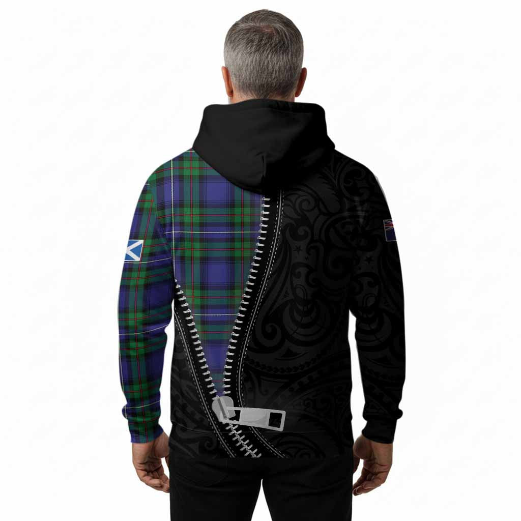 Donnachaidh Tartan Hoodie New Zealand Pattern Unique Zipper Stylized