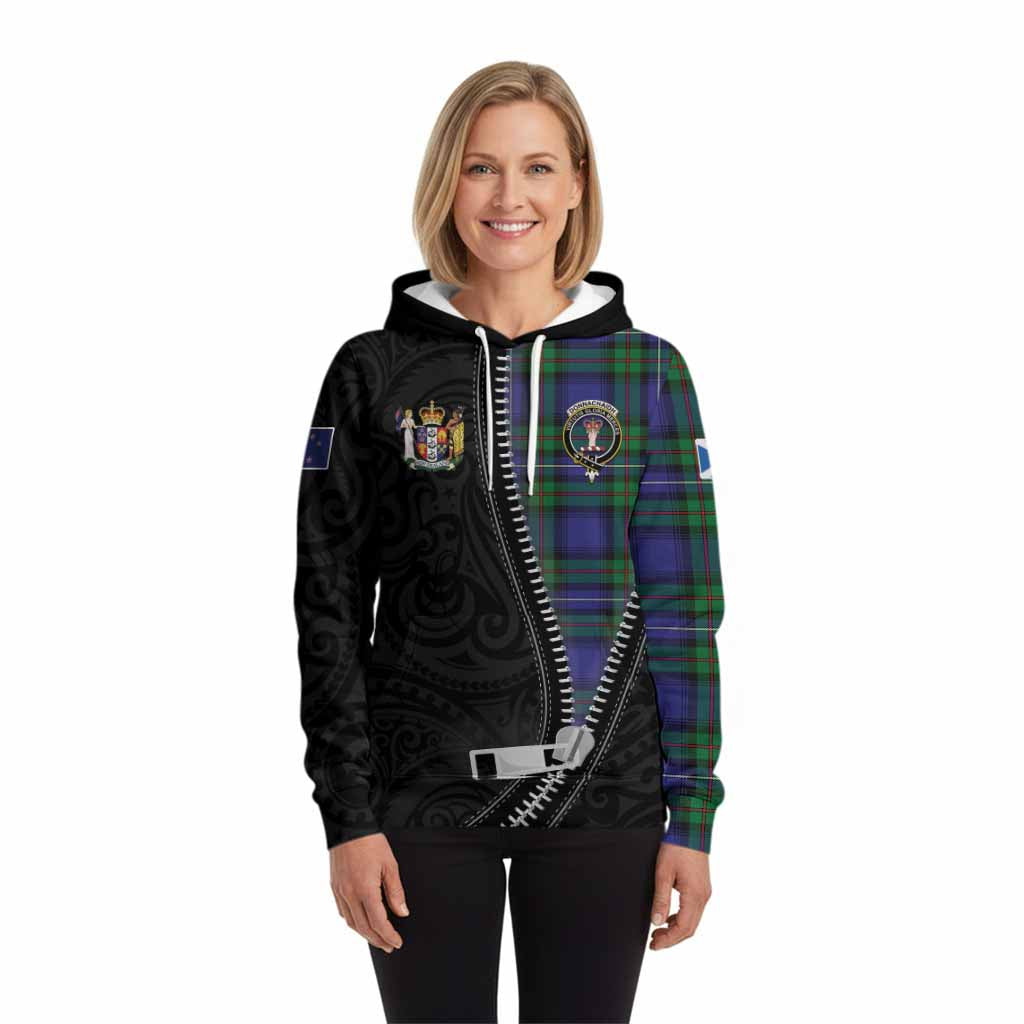 Donnachaidh Tartan Hoodie New Zealand Pattern Unique Zipper Stylized