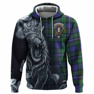 Donnachaidh Tartan Hoodie Roaring Lion Heritage
