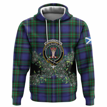 Donnachaidh Tartan Hoodie Thistle Scottish Spirit
