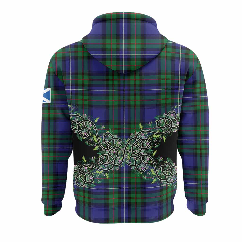 Donnachaidh Tartan Hoodie Thistle Scottish Spirit