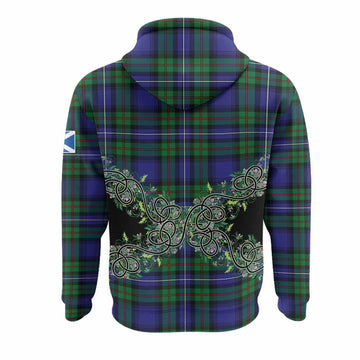 Donnachaidh Tartan Hoodie Thistle Scottish Spirit