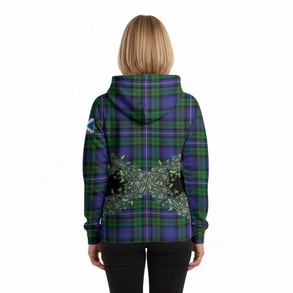 Donnachaidh Tartan Hoodie Thistle Scottish Spirit