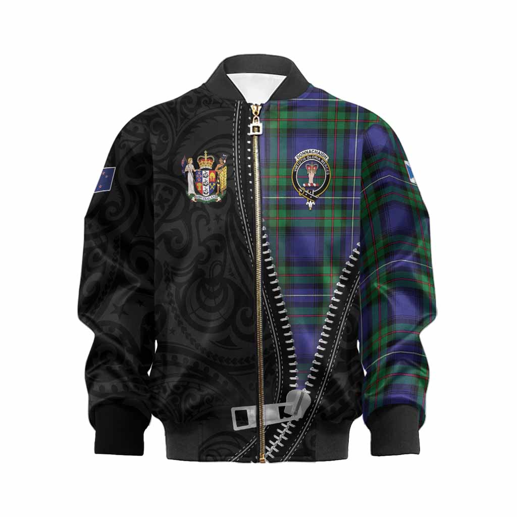 Donnachaidh Tartan Kid Bomber Jacket New Zealand Pattern Unique Zipper Stylized