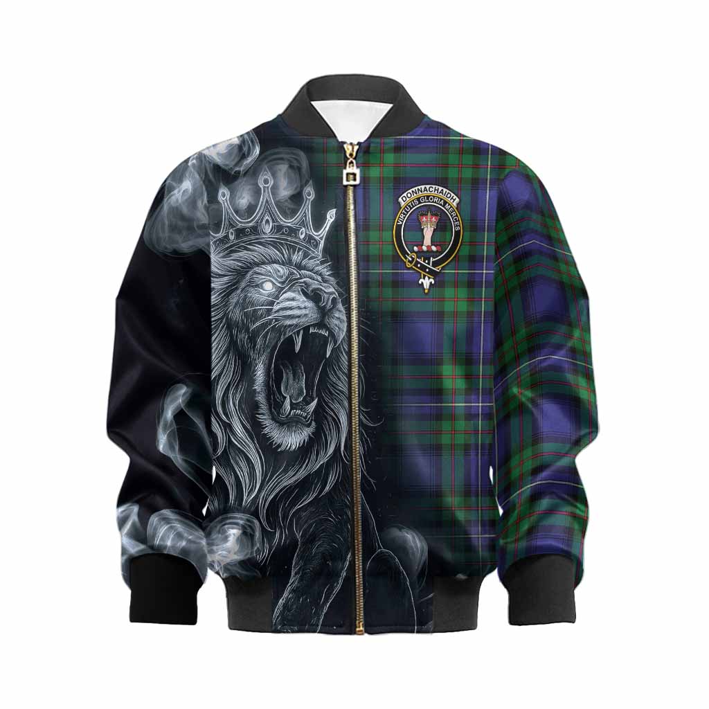 Donnachaidh Tartan Kid Bomber Jacket Roaring Lion Heritage