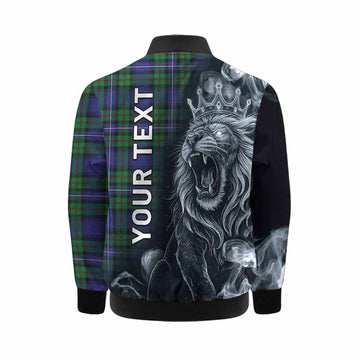 Donnachaidh Tartan Kid Bomber Jacket Roaring Lion Heritage