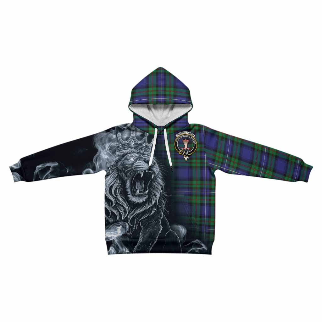 Donnachaidh Tartan Kid Hoodie Roaring Lion Heritage