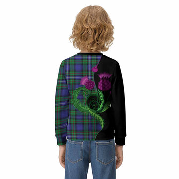 Donnachaidh Tartan Kid Knitted Sweatshirt Traditional Scottish Thistle