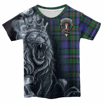 Donnachaidh Tartan Kid T-shirt Roaring Lion Heritage