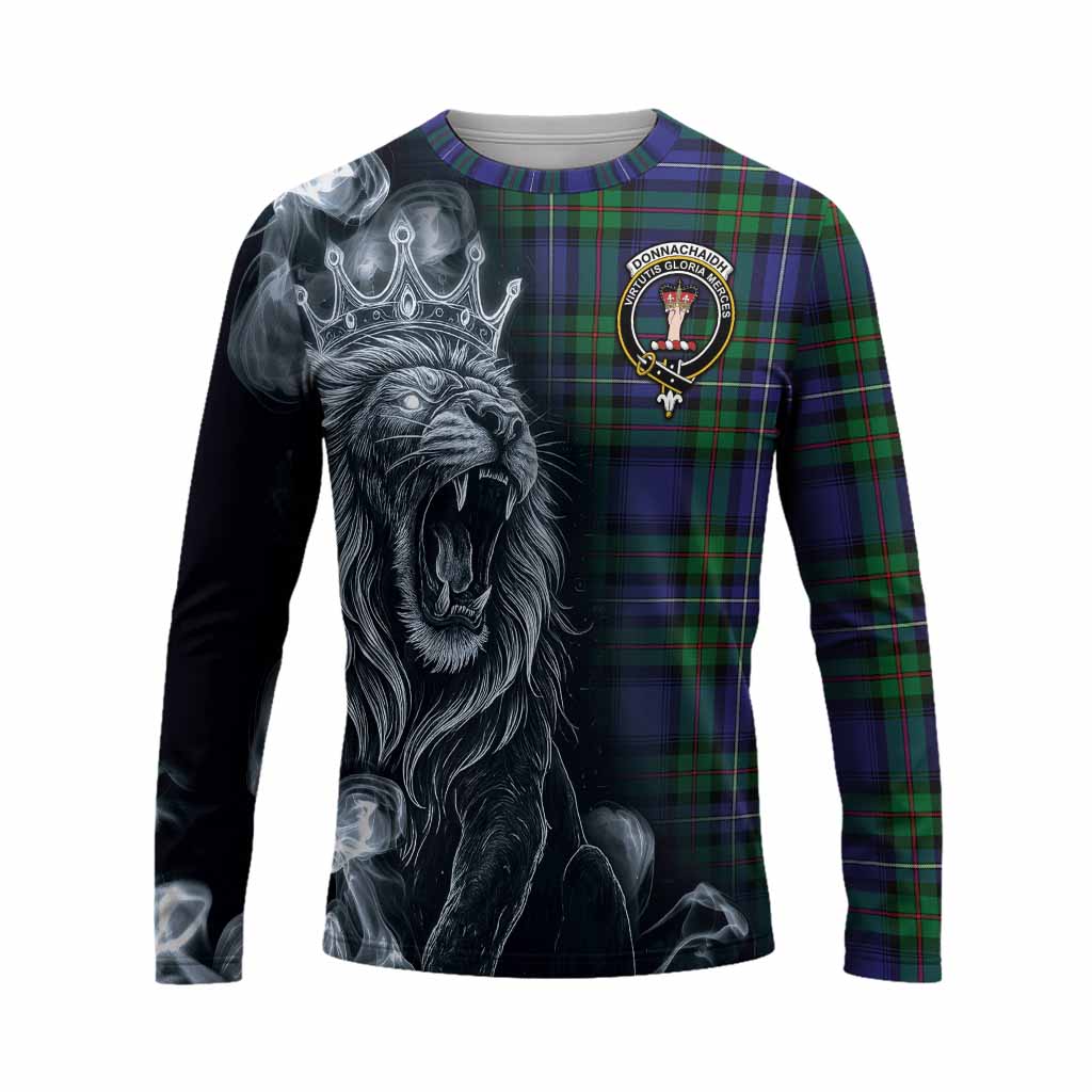 Donnachaidh Tartan Long Sleeve T-Shirt Roaring Lion Heritage