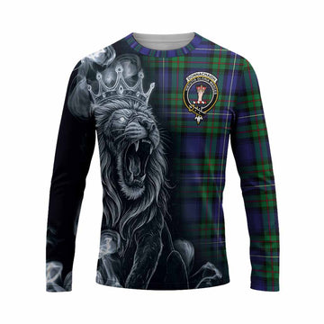 Donnachaidh Tartan Long Sleeve T-Shirt Roaring Lion Heritage