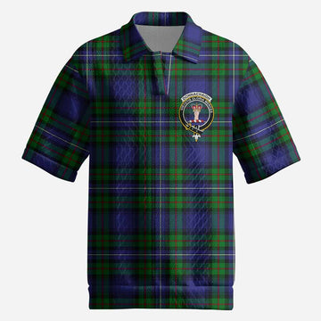 Donnachaidh Tartan Men’s Polo Sweater Top with Family Crest