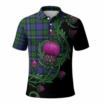 Donnachaidh Tartan Polo Shirt Resilient Scottish Thistle