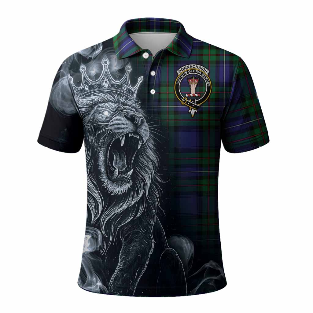 Donnachaidh Tartan Polo Shirt Roaring Lion Heritage