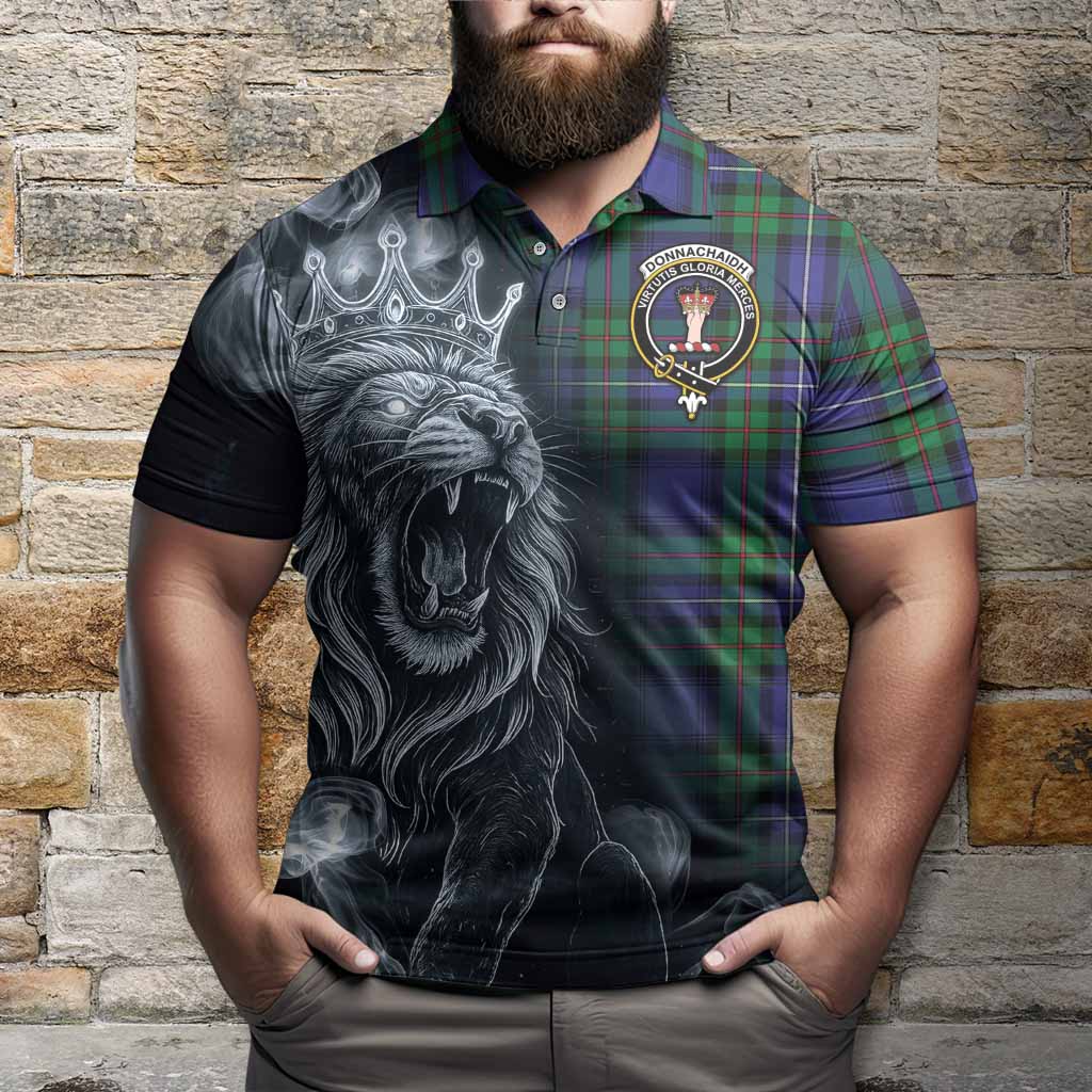 Donnachaidh Tartan Polo Shirt Roaring Lion Heritage