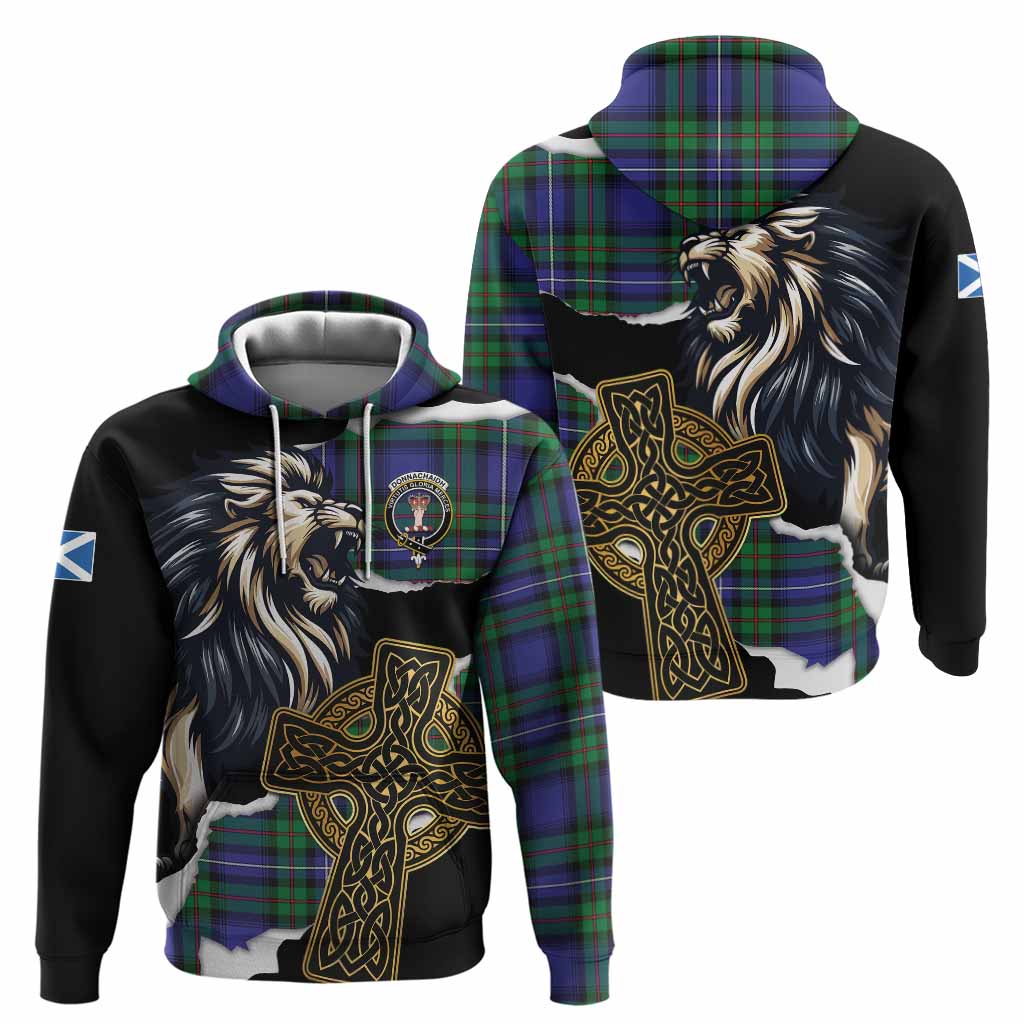 Donnachaidh Tartan Scottish Hoodie Lion Celtic Heritage
