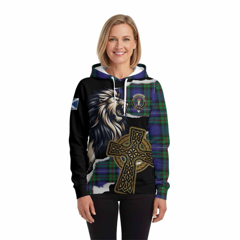 Donnachaidh Tartan Scottish Hoodie Lion Celtic Heritage