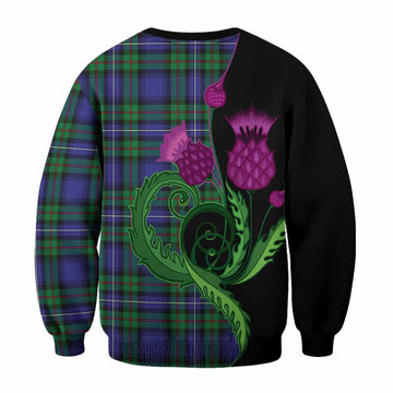 Donnachaidh Tartan Sweatshirt Traditional Scottish Thistle