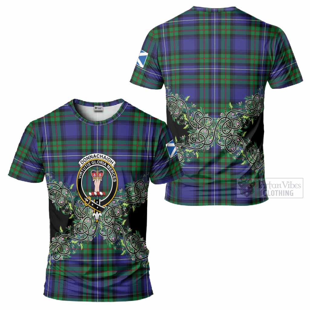 Donnachaidh Tartan T-Shirt Thistle Scottish Spirit