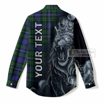 Donnachaidh Tartan Women Casual Shirt Roaring Lion Heritage