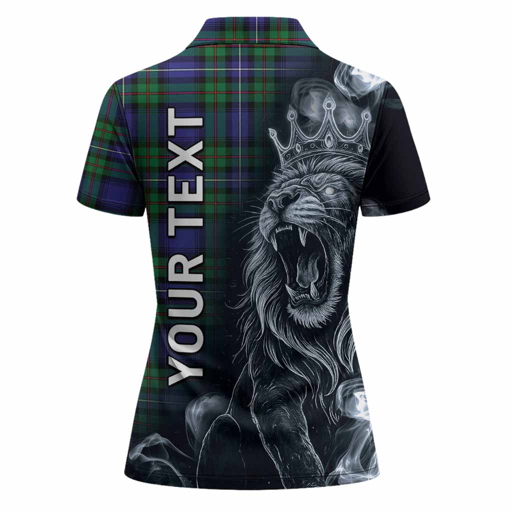 Donnachaidh Tartan Women Polo Shirt Roaring Lion Heritage