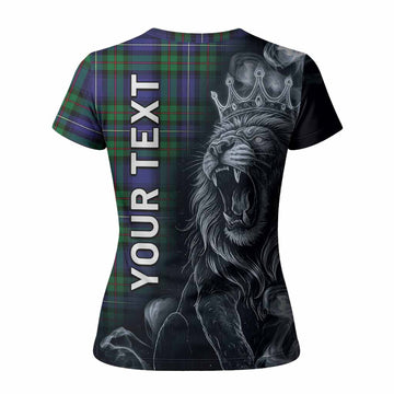 Donnachaidh Tartan Women T shirt Roaring Lion Heritage