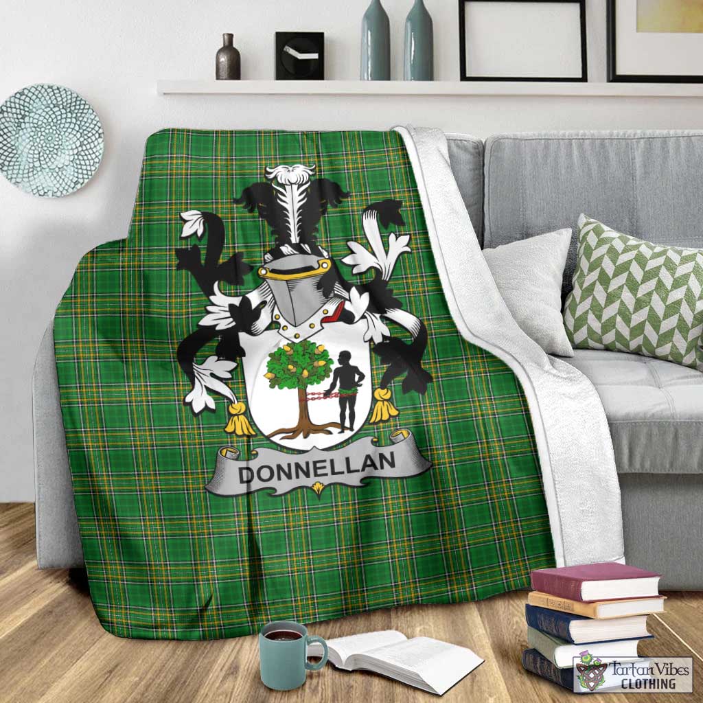 Donnellan Irish Clan Tartan Blanket with Coat of Arms - Tartan Vibes Clothing