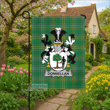 Donnellan Irish Clan Tartan Garden Flag with Coat of Arms