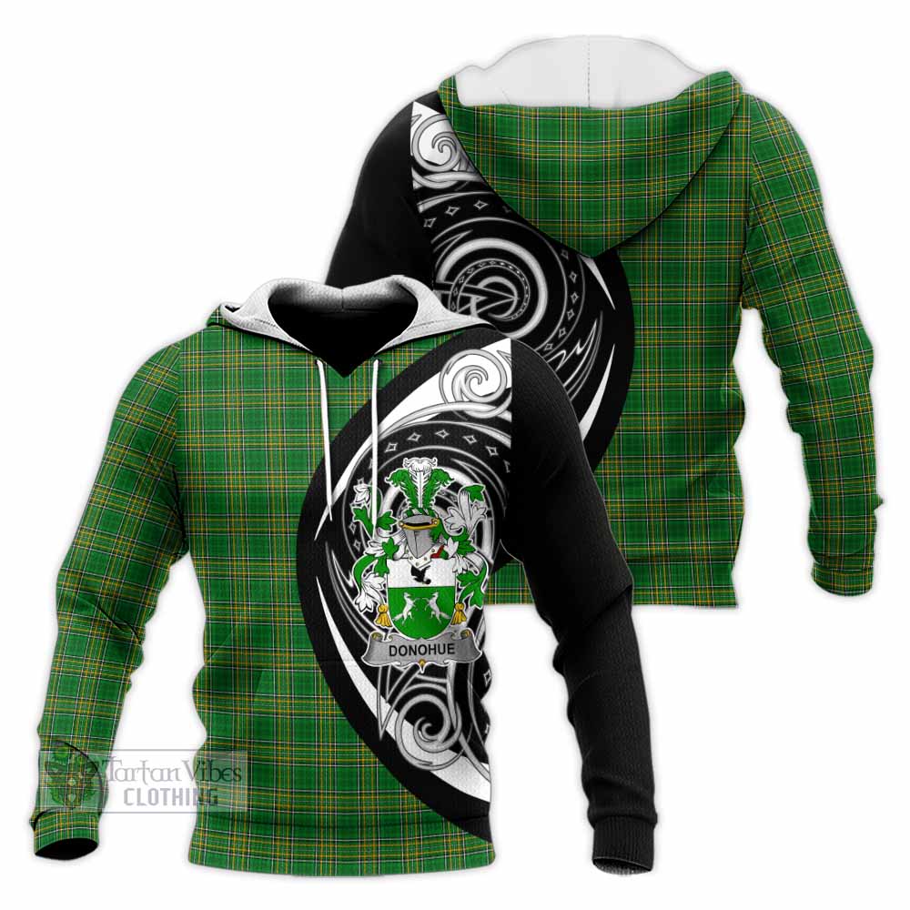 Donohue Irish Clan Knitted Hoodie Celtic Circle Style - Tartan Vibes Clothing