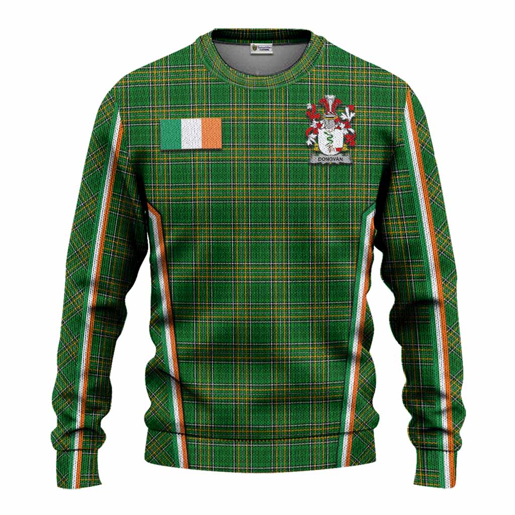 Donovan Irish Clan Coat of Arm Tartan Knitted Sweater Flag Style