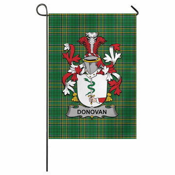 Donovan Irish Clan Tartan Garden Flag with Coat of Arms