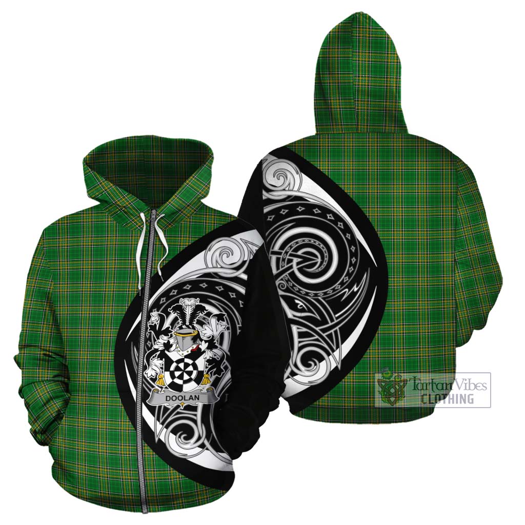 Tartan Vibes Clothing Doolan Irish Clan Cotton Hoodie Celtic Circle Style