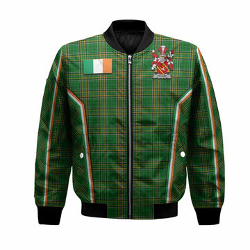 Dooley Irish Clan Coat of Arm Tartan Bomber Jacket Flag Style