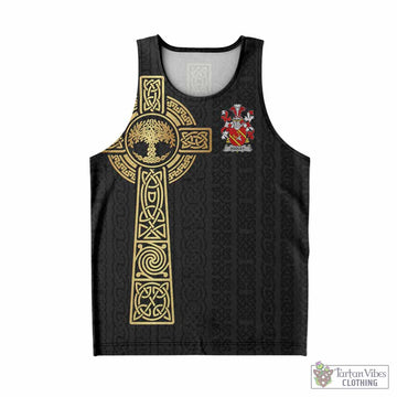 Dooley Irish Coat of Arms Men Tank Top with Celtic Tree of Life Inspired