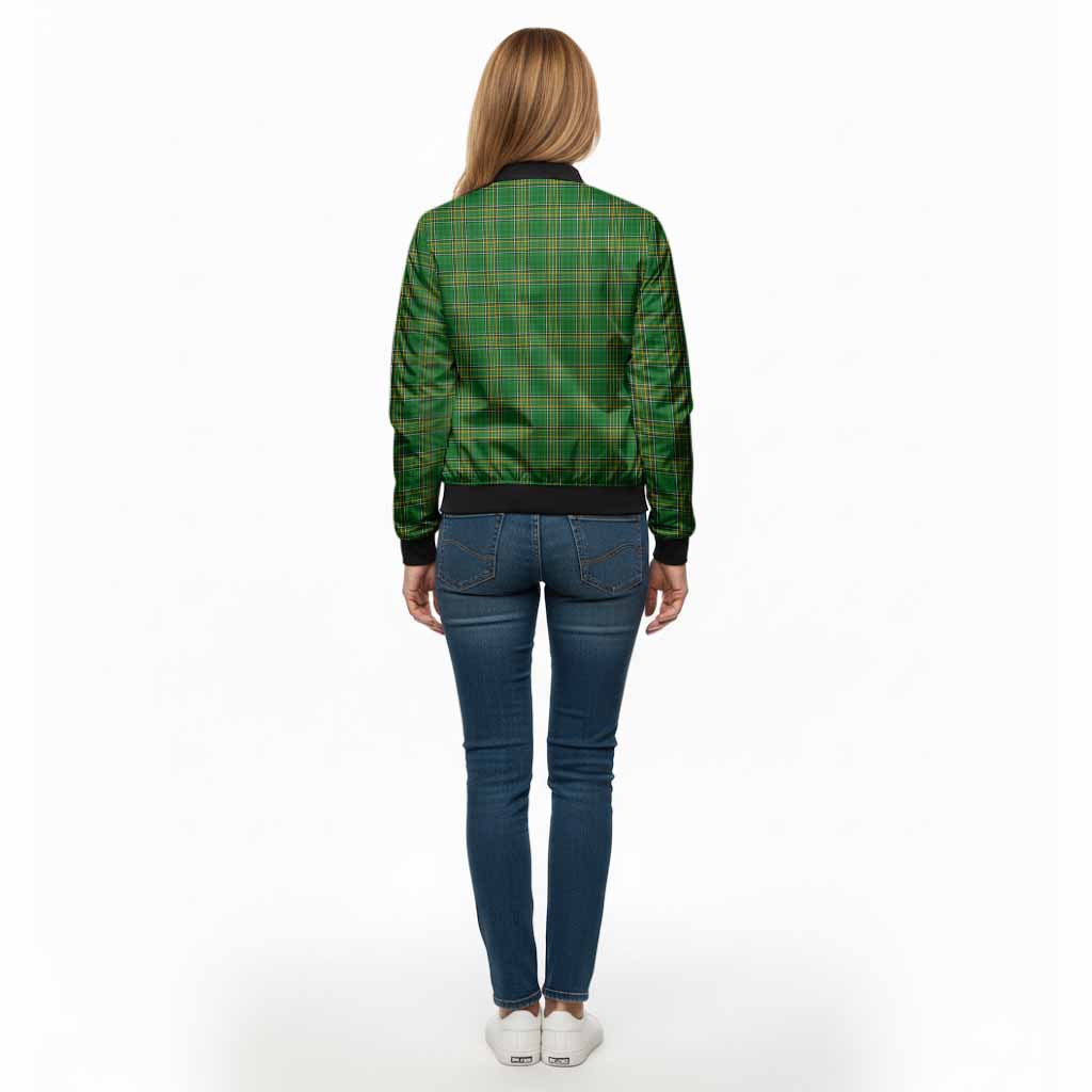 Dooley Irish Coat of Arms Tartan Bomber Jacket