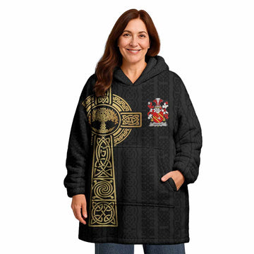 Dooley Irish Coat of Arms Wearable Blanket with Celtic Tree of Life Inspired