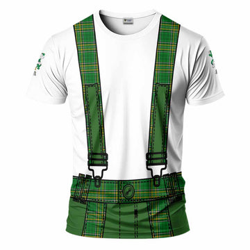 Dooley Irish Crest Tartan T-Shirt Lederhosen Costume Style