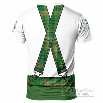 Dooley Irish Crest Tartan T-Shirt Lederhosen Costume Style