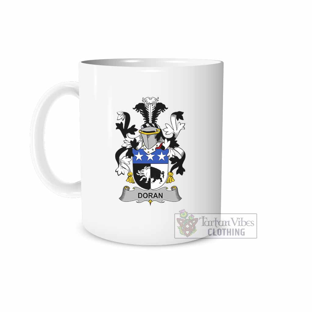 Doran Irish Clan Coat of Arms Ceramic Mug White - 2D-tartanvibesclothing