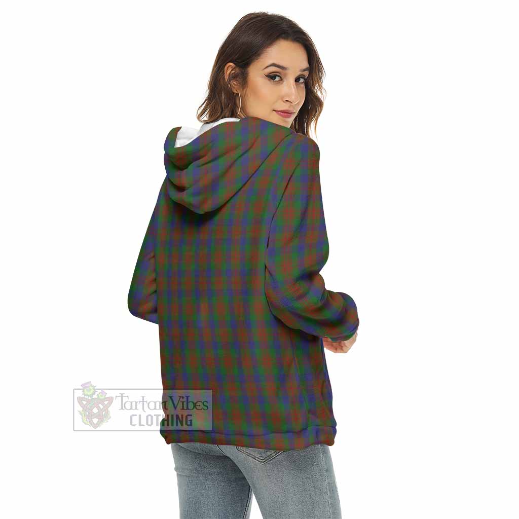 Dorward Tartan Women's Borg Fleece Hoodie with Half Zip - Tartan Vibes Clothing