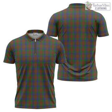 Tartan Vibes Clothing Dorward Dogwood Tartan Zipper Polo Shirt
