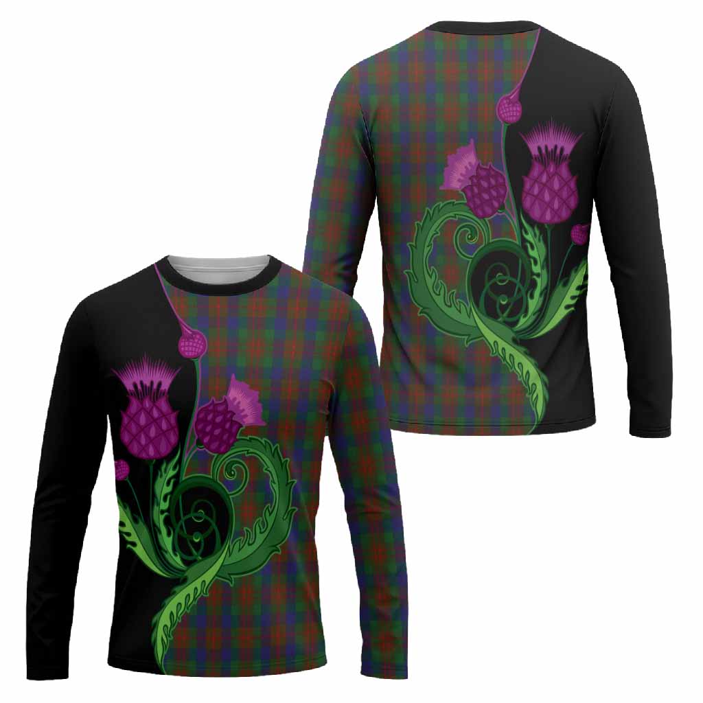 Dorward Tartan Long Sleeve T-Shirt Traditional Scottish Thistle