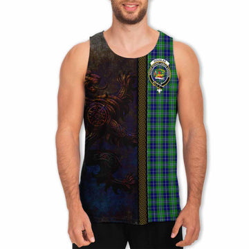 Douglas Tartan Family Crest Men's Tank Top Alba Gu Brath Be Brave Lion Ancient Style