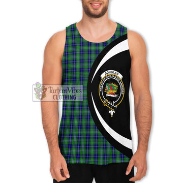 Douglas Tartan Men's Tank Top with Family Crest Circle Style Men - Tartan Vibes Clothing