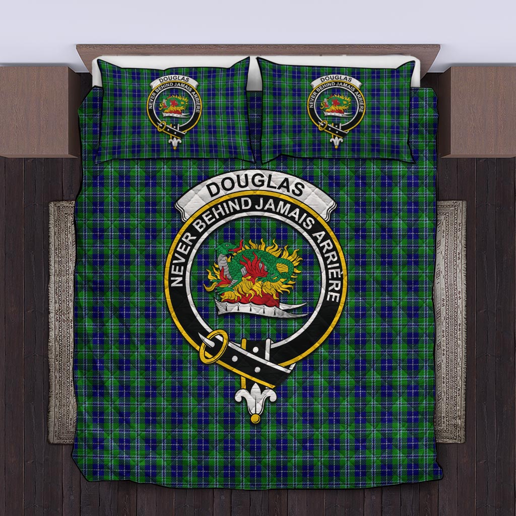 Douglas Tartan Quilt Bed Set with Family Crest Twin - Tartan Vibes Clothing
